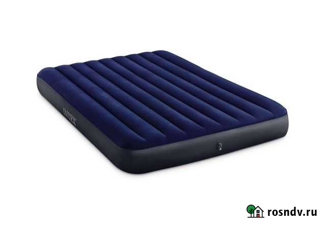 Надувной Матрас-велюр синий(152х203х25) Ковров - изображение 1