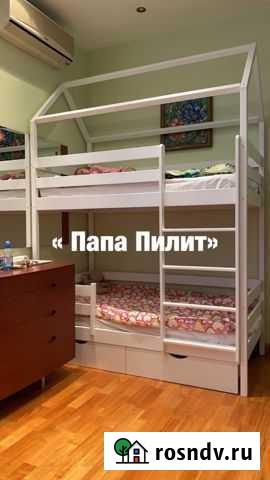 Кровать двухьярусная. Массив Киров - изображение 1