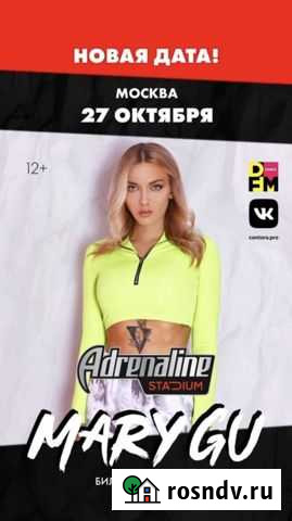 Билет на концерт Mary Gu Москва 27.10 Москва - изображение 1