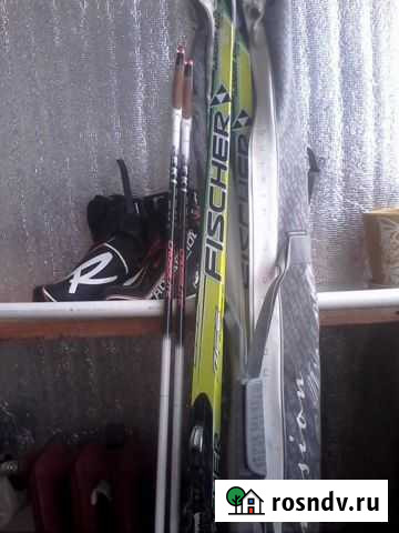 Лыжи,ботинки,палки Железногорск - изображение 1