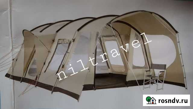 Палатка туннель 650х400х210. 2 комнаты.6 мест Бронницы - изображение 1
