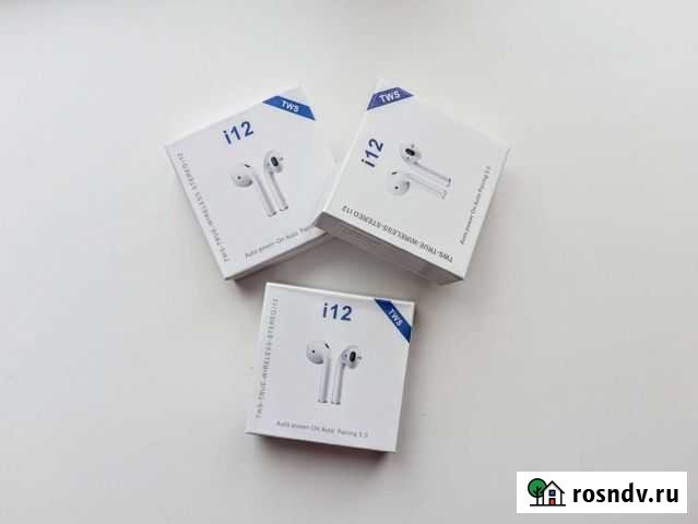 Беспроводные наушники i12 (Новые) Сыктывкар - изображение 1