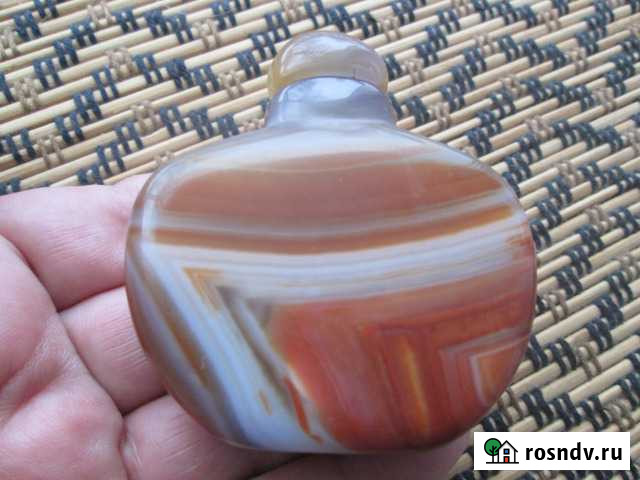 Резной флакон из цельного агата Крестцы - изображение 1