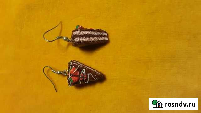 Серьги ручной работы #полимерная глина Покрово-Пригородное - изображение 1