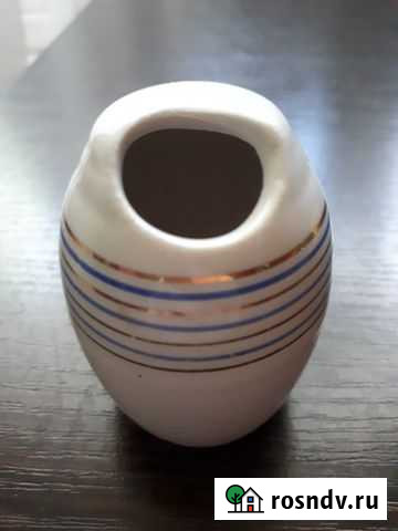 Горчичница, солонка фарфоровая Дулево СССР Россошь - изображение 1