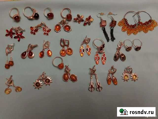 Серьги с янтарём Череповец - изображение 1