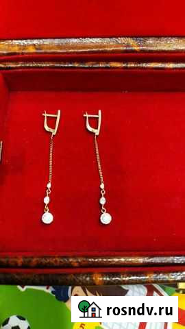 Золотые серьги 585 пробы Головчино - изображение 1