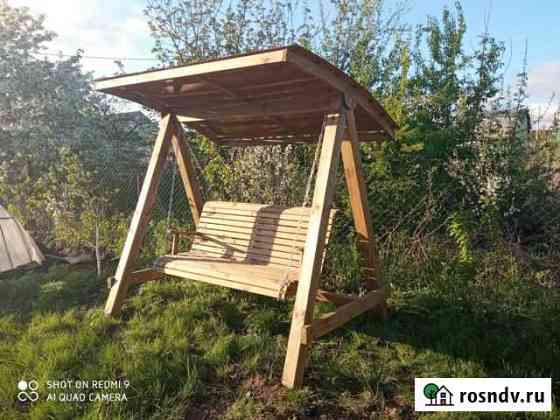 Садовые качели из дерева Боринское