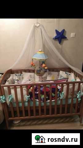 Кроватка детская дерево Красногорск - изображение 1