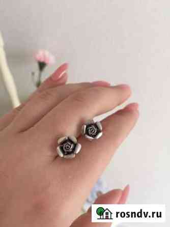 Серьги «Розы» СССР Геленджик