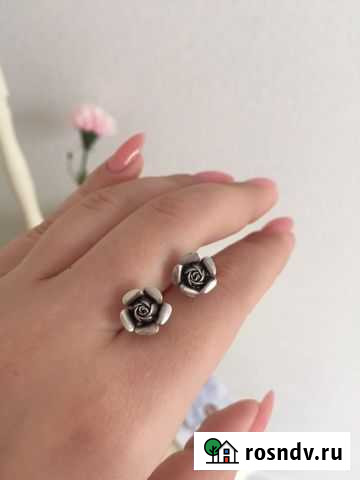 Серьги «Розы» СССР Геленджик - изображение 1