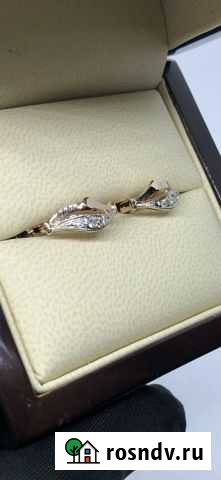 Золотые серьги с бриллиантами Казань - изображение 1