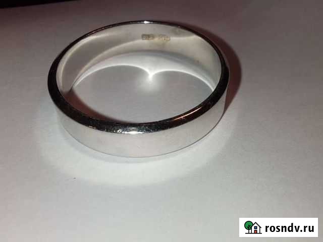 Кольцо обручальное серебряное 19.5 Апатиты - изображение 1