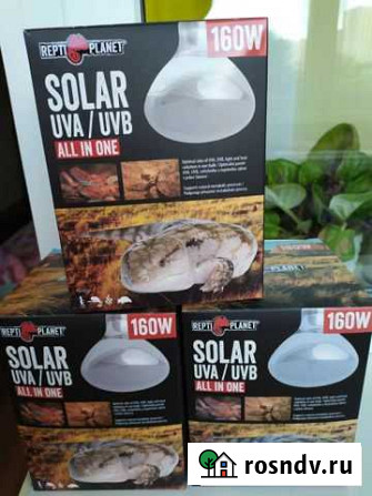 Лампа repti planet solar UVA & UVB 160 вт Люберцы - изображение 1