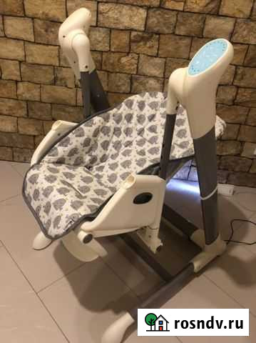 Электрокачели + стульчик для кормления Липецк - изображение 1