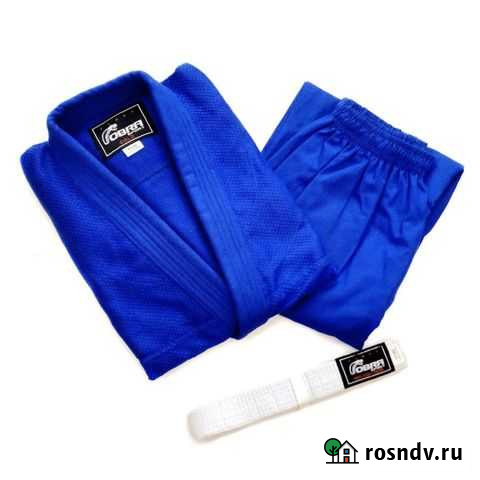 Кимоно для дзюдо Cobra gold синее (с поясом) Томск - изображение 1