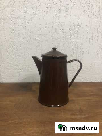 Кофейник эмалированный, 1940е годы. СССР Кунгур - изображение 1
