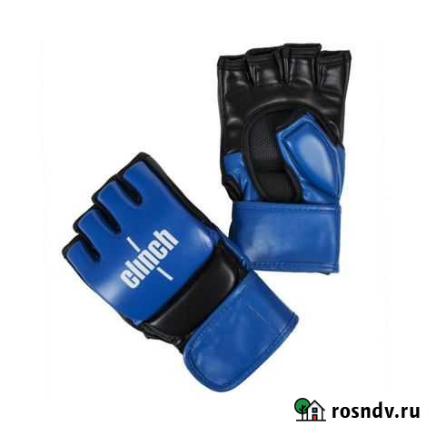 Перчатки мма Clinch combat сине-черные Томск - изображение 1