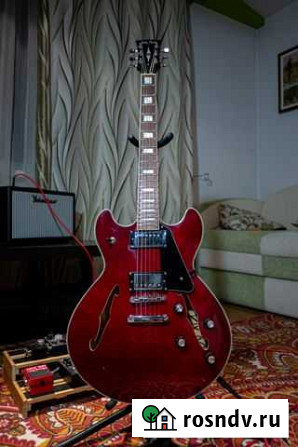 Электрогитара Harley Benton HB-35 Plus Cherry Ижевск - изображение 1