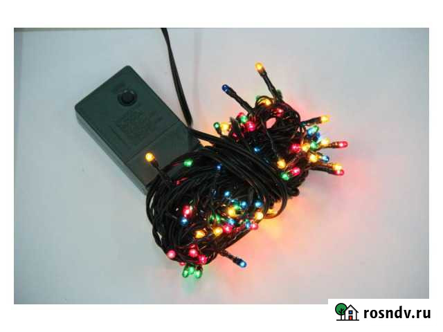Гирлянда электрическая 120 ламп(разноцветная) 4,8м Тула - изображение 1