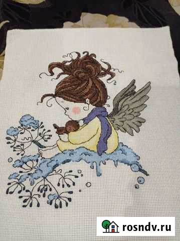 Ангелочек. Готовая вышивка Барнаул - изображение 1