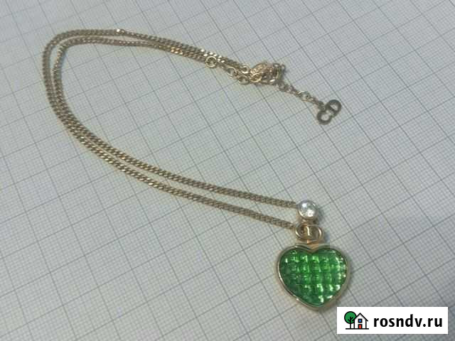 Christian Dior Vintage позолоч-я цепочка+кулон Люберцы - изображение 1