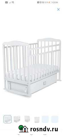 Детская кроватка с маятником новая Петрозаводск - изображение 1