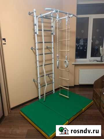 Шведская стенка Юный Атлет Пристенная цвет пастель Воронеж - изображение 1