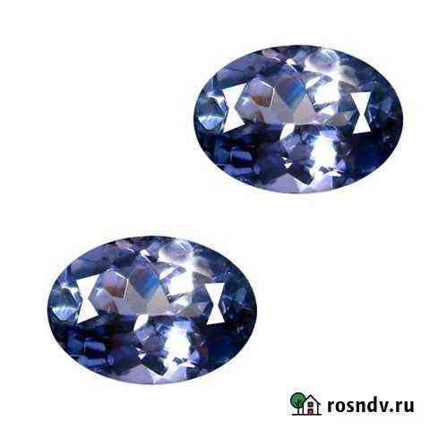 Танзанит натуральный 1,63Ct VVS 2шт Овал Химки