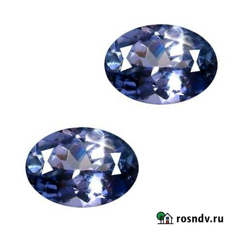Танзанит натуральный 1,63Ct VVS 2шт Овал Химки - изображение 1