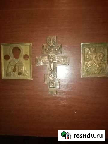 Крест латуневая иконка Пикалево - изображение 1