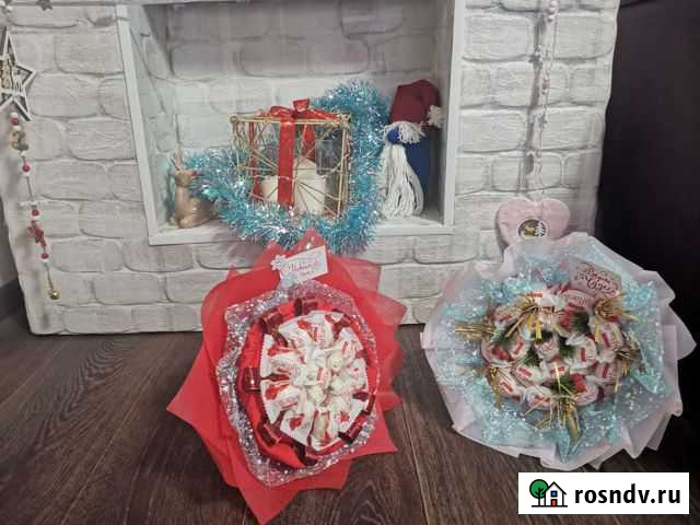 Съедобные букеты из орехов, сухофруктов и конфет Серов - изображение 1