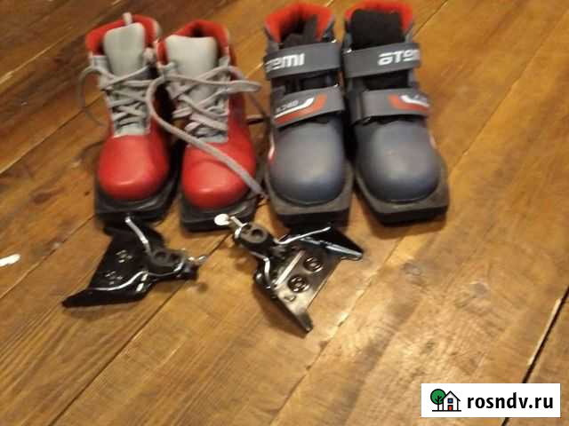 Лыжные ботинки+крепления Чебоксары - изображение 1