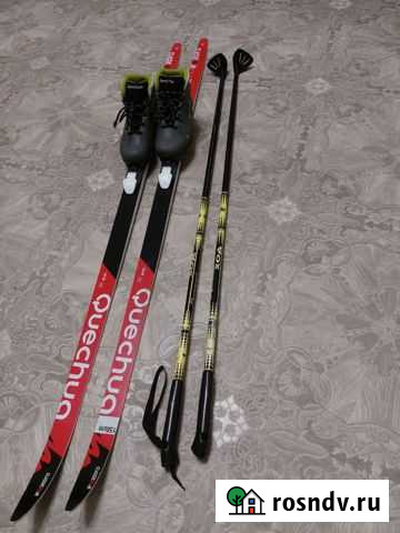 Комплект лыжи беговые детские 150 см + ботинки (36 Томск - изображение 1