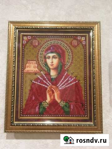 Продам икону вышитую бисером Балабаново - изображение 1