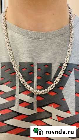 Серебряная цепь 925 пробы(Византийка,Лисий хвост) Анапа - изображение 1