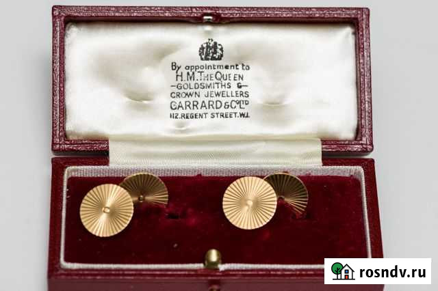 Запонки золотые.Фирмы garrard. Англия. Винтаж Тула - изображение 1