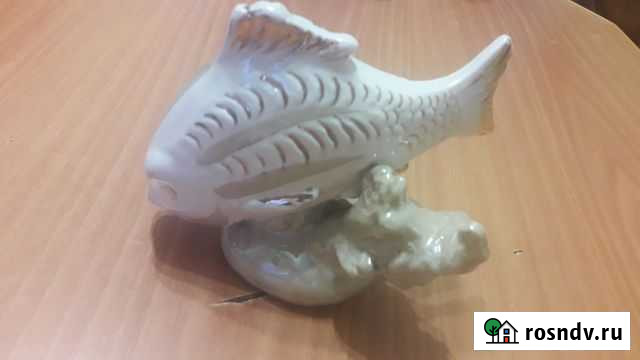 Фарфоровая статуэтка рыба Карп-Дулево Боготол - изображение 1