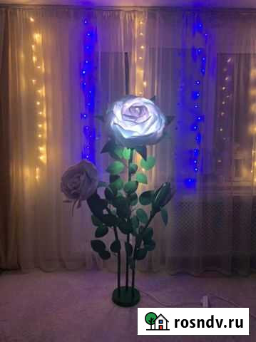 Роза торшер из фоамирана Азнакаево - изображение 1