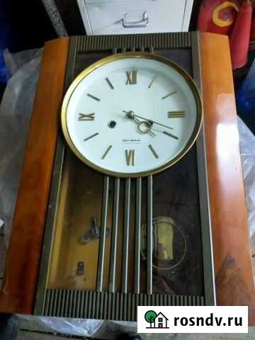 Часы настенные с боем янтарь СССР Калуга - изображение 1