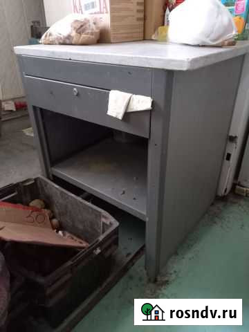 Тумба металлическая с ящиком и мраморной столешниц Петрозаводск - изображение 1