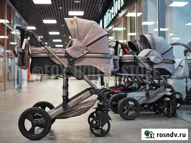 Коляска трансформер Luxmom 555 бежевый Брянск - изображение 1