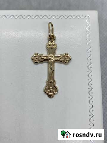 Золотой крест 585 пробы Сочи - изображение 1
