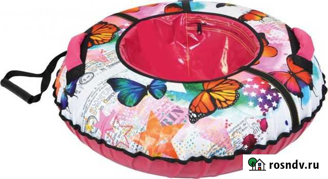 Тюбинг ватрушка Ника бабочки 85 см Иваново - изображение 1