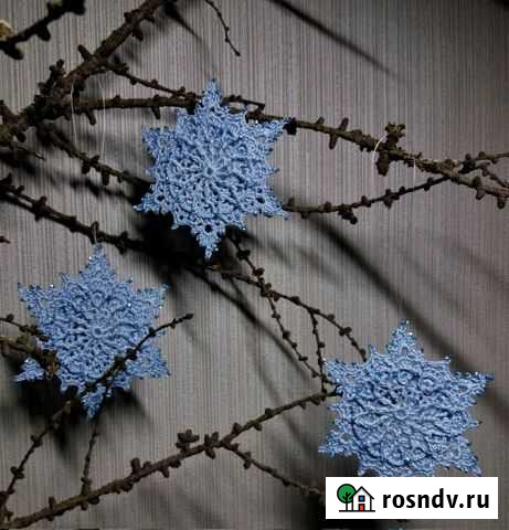 Подарок к новому году. Снежинки ручной работы Магадан - изображение 1