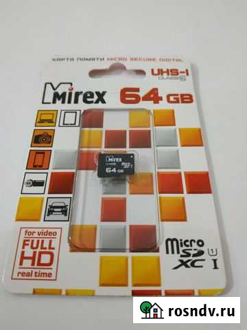 Карта памяти 64 gb micro SD XC UHS-1 Сызрань - изображение 1