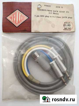 Кабель винтаж DIN 5 Pin - 4 jack 3.5mm Ногинск - изображение 1