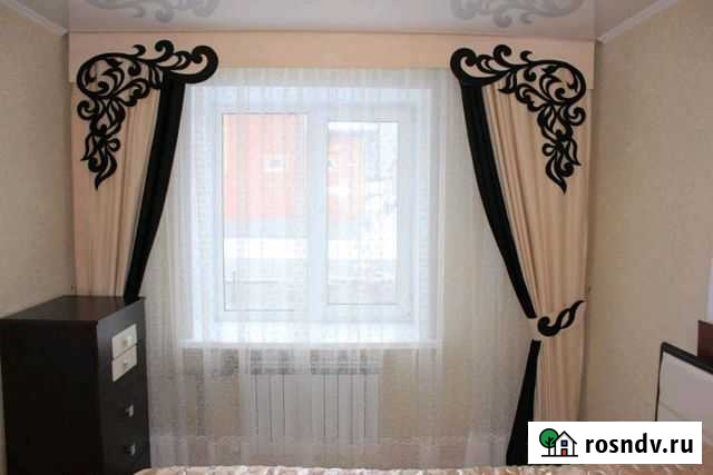 Продам комплект штор на 3м-3,3.Ламбрекен+портьеры Курск - изображение 1