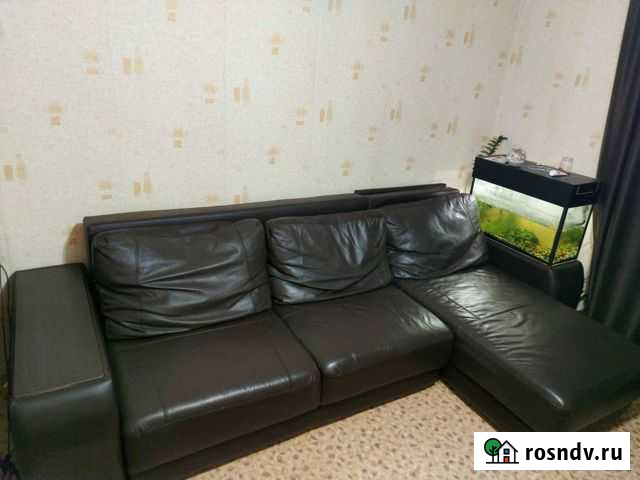 Кожаный угловой диван бу Нефтекамск - изображение 1