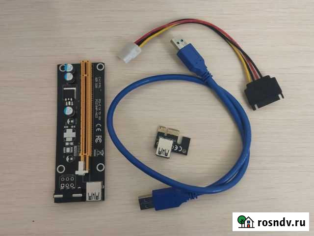 Райзер pci-e для видеокарты (ver 006, molex) Волгоград - изображение 1